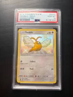 2019 POKEMON SUN & MOON HIDDEN FATES #SV42 SWABLU-HOLO PSA 10 - Image 1