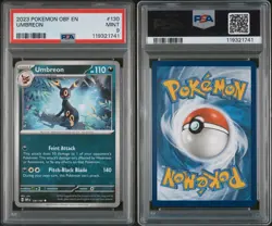 2023 POKEMON OBF EN #130 UMBREON PSA 9 OBSIDIAN FLAMES BASE - Image 3
