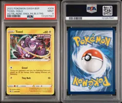 Pokemon TCG Astral Radiance Blister #209 Toxel Cosmos Holo Promo PSA 9 MINT - Image 3