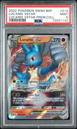 Lucario VSTAR SWSH214 PSA 9 Vstar Premium Collection Black Star Promo Pokemon - Image 1