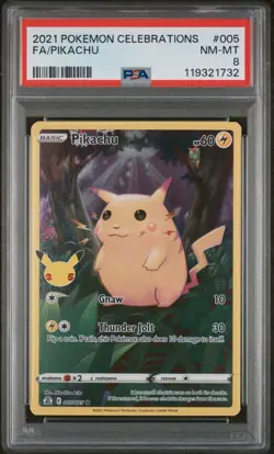 Fa/Pikachu Pokemon Celebrations 005 NM-MT PSA 8 - Image 1