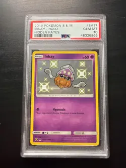Inkay #SV17/SV94 PSA 10 Hidden Fates Pokemon 2019 - Image 1