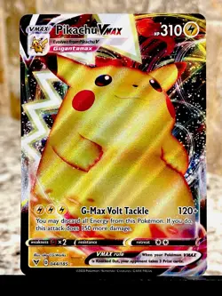 Pokemon TCG ~ Pikachu VMAX Ultra Rare FA Holo [SWSH04 Vivid Voltage 044/185] NIM - Image 5
