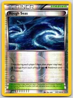 POKEMON PRIMAL CLASH ROUGH SEAS 137/160 UNCOMMON REVERSE HOLO NM - Image 1