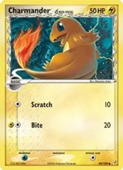 Charmander (Delta Species, #49/100) EX - Crystal Guardians LP Pokemon - Image 1