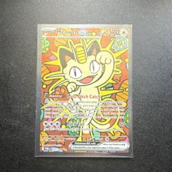 Pokemon TCG Meowth ex 121/088 POR Full Art Holo Rare Basic 170HP 2023 - Image 1