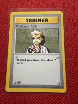 Pokemon TCG Professor Oak Base Set 88/102 Regular 1st Edition Uncommon- MP/HP - Image 1
