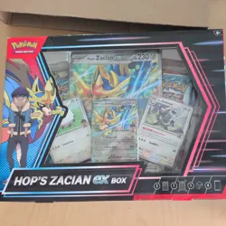 Pokemon TCG Hop’s Zacian ex Box – Sealed Collection w/ 4 Booster Packs + Promos - Image 1