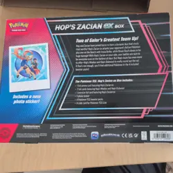 Pokemon TCG Hop’s Zacian ex Box – Sealed Collection w/ 4 Booster Packs + Promos - Image 2