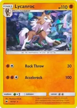 Lycanroc (Cracked Ice Holo) 76/147 Holo Holo Rare Deck Exclusives Pokemon NM/M - Image 1