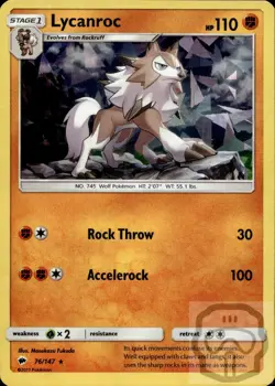Lycanroc (Cracked Ice Holo) 76/147 Holo Holo Rare Deck Exclusives Pokemon NM/M - Image 3