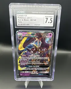 Pokemon Lunala GX 66/149 SM Base Set Ultra Rare Holo CGC 7.5 2017 TCG - Image 1