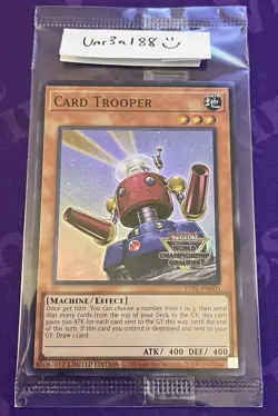 Card Trooper 25YC-EN003 Stamped WCQ Prize Card Super Rare Top 32 Sealed-Yugioh - Image 1