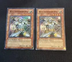 Yugioh 2x Wulf, Lightsworn Beast LODT-EN023 MP - Image 1