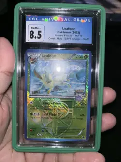Leafeon 11/116 STAFF Promo State Championships Holo Pokemon TCG - CGC 8.5 PSA NM - Image 1