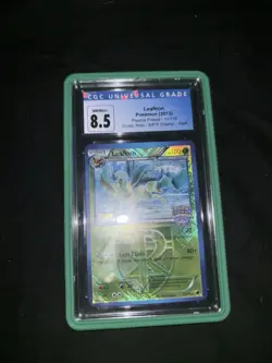 Leafeon 11/116 STAFF Promo State Championships Holo Pokemon TCG - CGC 8.5 PSA NM - Image 3