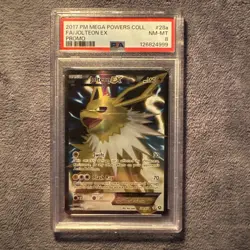 2017 Pokemon PM Mega Powers Collection FA Jolteon EX Promo PSA 8 - Image 1