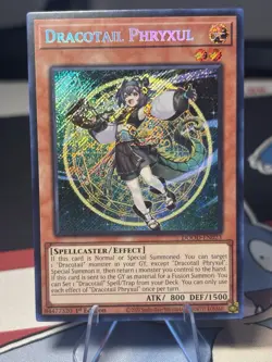 Dracotail Phryxul DOOD-EN023 Secret Rare Yugioh 1st Edition Doom of Dimensions - Image 1