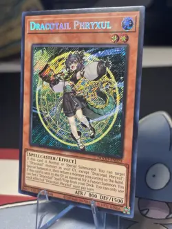 Dracotail Phryxul DOOD-EN023 Secret Rare Yugioh 1st Edition Doom of Dimensions - Image 2