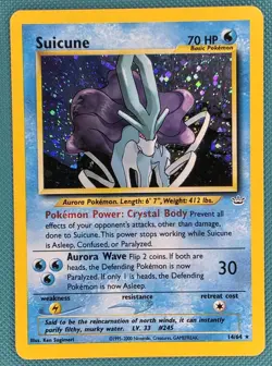 Pokemon TCG Neo Revelation Suicune Holo Card 14/64 2001 - Image 1