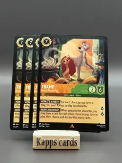 Disney Lorcana Tramp Street-Smart Dog 10/204 Lot of 4 - Image 1