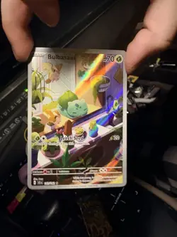 Pokemon TCG Bulbasaur Stellar Crown Illustration Rare Holo Card 143/142 - Image 1