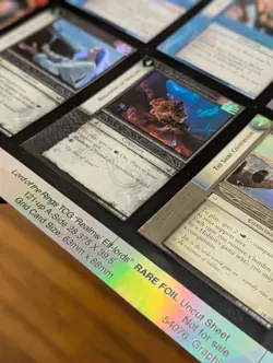 7 Uncut Sheets! Lot Of LOTR TCG Inc FOIL RARE Realms Of The Elf-Lords 840+ Cards - Image 3