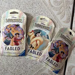 Disney Lorcana Trading Card Game Fabled Booster Pack Set Of 3 - Image 1