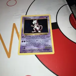 Pokemon Shadowless Mewtwo Holo Rare Card 10/102 Base Set TCG Collectible - Image 1