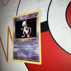 Pokemon Shadowless Mewtwo Holo Rare Card 10/102 Base Set TCG Collectible - Image 2