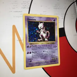 Pokemon Shadowless Mewtwo Holo Rare Card 10/102 Base Set TCG Collectible - Image 3