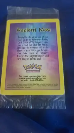 Ancient Mew SEALED Pokemon Unopened 2000 Movie Promo Holo Card - RARE Near Mint - Image 2