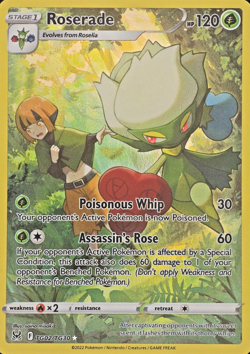 Roserade TG02/TG30 Lost Origin Trainer Gallery NM Ultra Rare Pokemon Card - Image 1