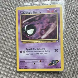 Pokemon Sabrina's Gastly 093/132 Gym Heroes Common 2000 50HP Basic Regular Card - Image 1