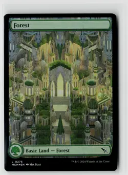 MTG MKM Karlov Manor Forest (Full Art) 276 Foil x4 NM Land - Image 1