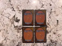 Mtg Lightning Bolt x4 - Magic the Gathering Revised Lightning Bolt Played - Image 2