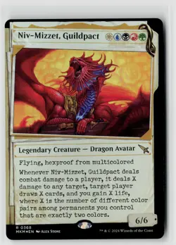 MTG MKM Karlov Manor Niv-Mizzet, Guildpact (Showcase) 368 Foil x1 NM Rare - Image 1
