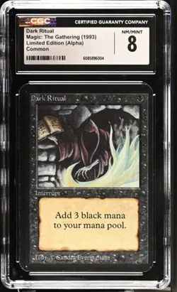Dark Ritual, Alpha mtg. CGC 8 NM/Mint! - Image 1