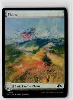 MTG Modern Horizons 3 Plains (304) Full Art Foil x4 NM Land - Image 1
