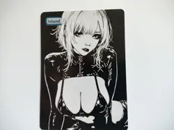 1x Island Altered Art Hand Drawn MTG Basic Land AA9944 by SpellBound - Image 1