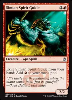 1x Simian Spirit Guide Moderate Play, English Masters 25 MTG Magic - Image 1