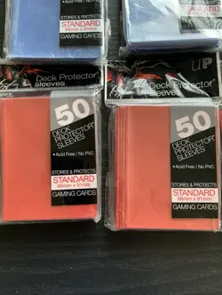 Lot of 8 Four Blue Four Red 50 Deck Protector Sleeves Ultra Pro Standard Size - Image 3