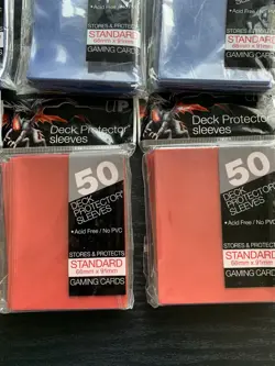 Lot of 8 Four Blue Four Red 50 Deck Protector Sleeves Ultra Pro Standard Size - Image 4