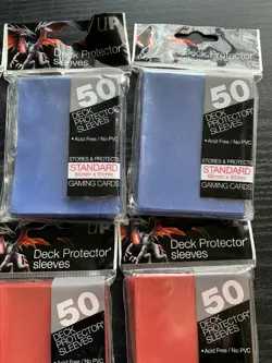 Lot of 8 Four Blue Four Red 50 Deck Protector Sleeves Ultra Pro Standard Size - Image 5