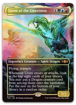 Ureni of the Unwritten (Borderless) #9 (Foil) NM Tarkir Dragonstorm Magic MTG - Image 1