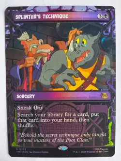 MTG Splinter's Technique, Foil Showcase, NM/Unplayed, TMNT - Image 1