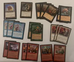 Magic The Gathering MTG Lot Exodus Never Played & Ice Age And Mirage Land Played - Image 1