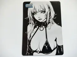 1x Island Altered Art Hand Drawn MTG Basic Land AA9946 by SpellBound - Image 1