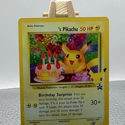 Pokemon ______'s Pikachu 24/53 Celebrations Classic Collection Holo 50 HP Birth… - Image 3