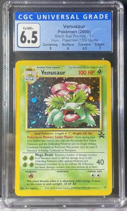 CGC 6.5 2000 pokemon promo black star 13 venusaur-holo - Image 1
